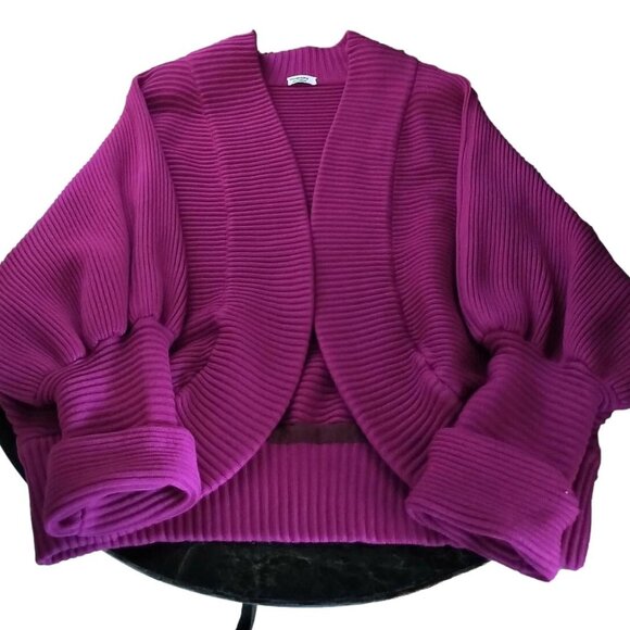 Givenchy Fuchsia Pink Ribbed Cardigan Sweater 4 & 6 - Picture 12 of 12